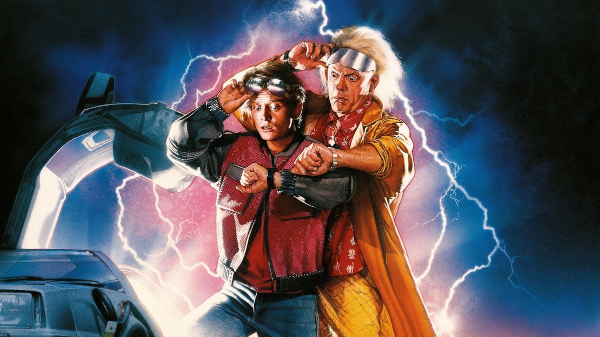 Doc Brown och Marty i Tillbaka till framtiden