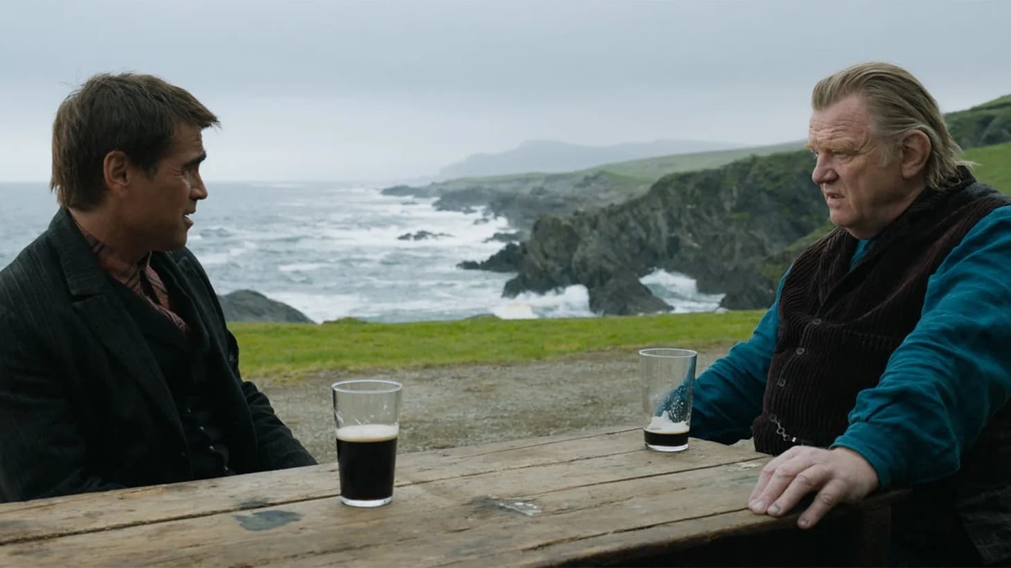 The Banshees of Inisherin kretsar kring Pádraic Súilleabháin och Colm Doherty vänskap – eller bristen av den. Både Colin Farrell och Brendan Gleeson imponerar stort i rollerna. Foto: Searchlight Pictures.