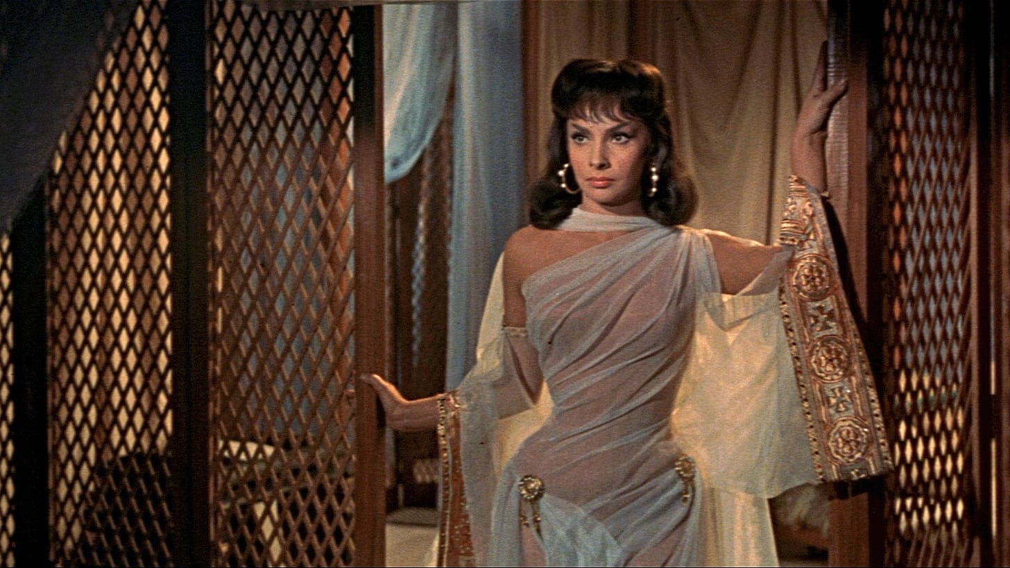 Gina Lollobrigida i filmen Salomo och drottningen av Saba (1959).