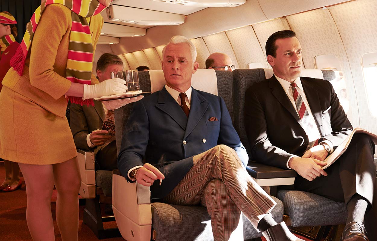 P&aring; tredjeplats... den ikoniska favoriten &rdquo;Mad Men&rdquo;.