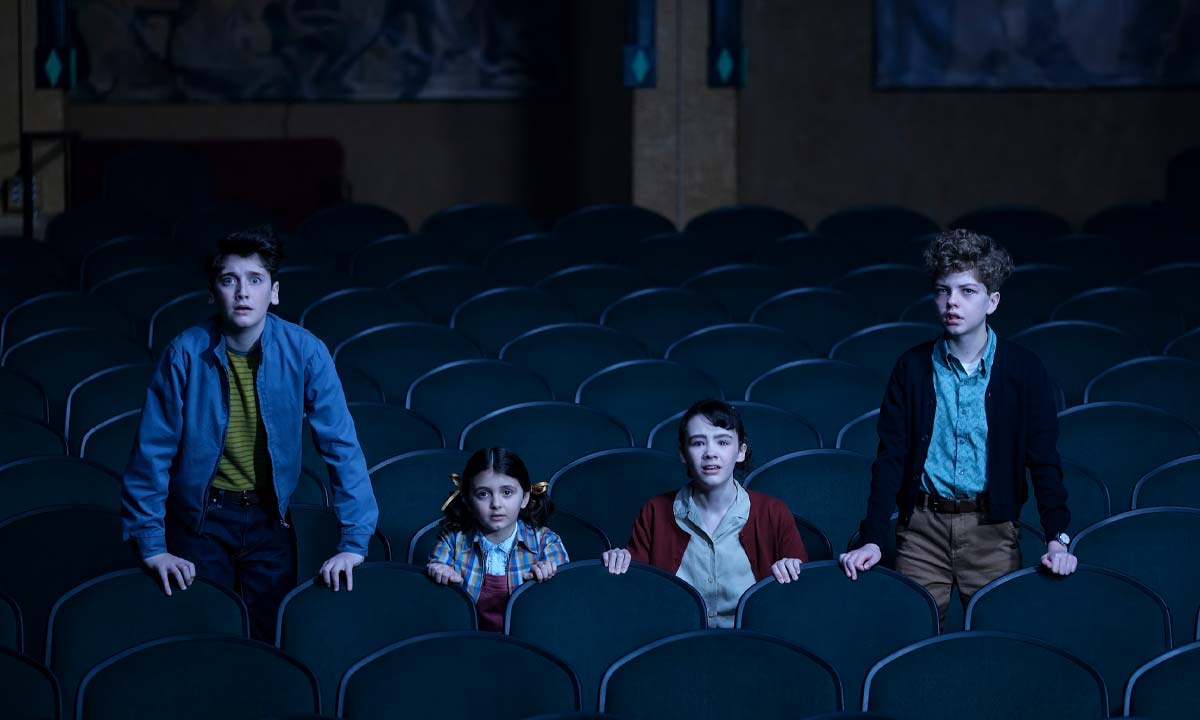 Fyra av barnen i IT: Welcome to Derry. Foto: HBO