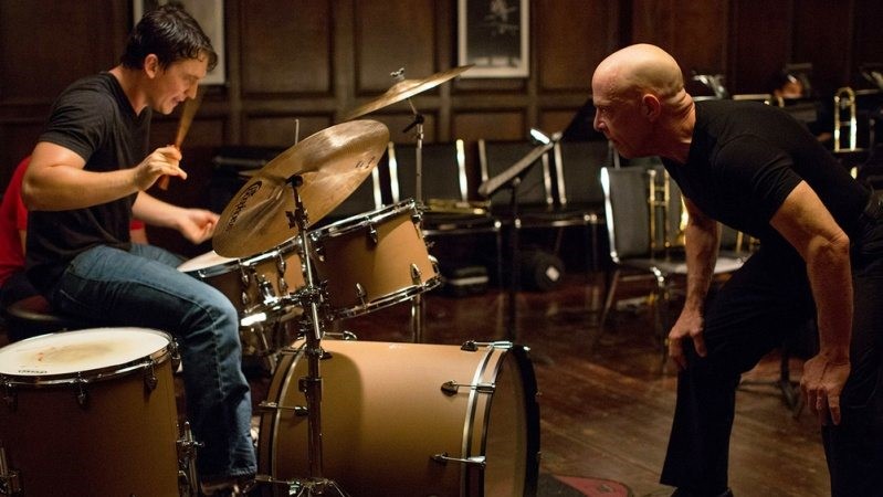 Miles Teller och J.K. Simmons i Whiplash.