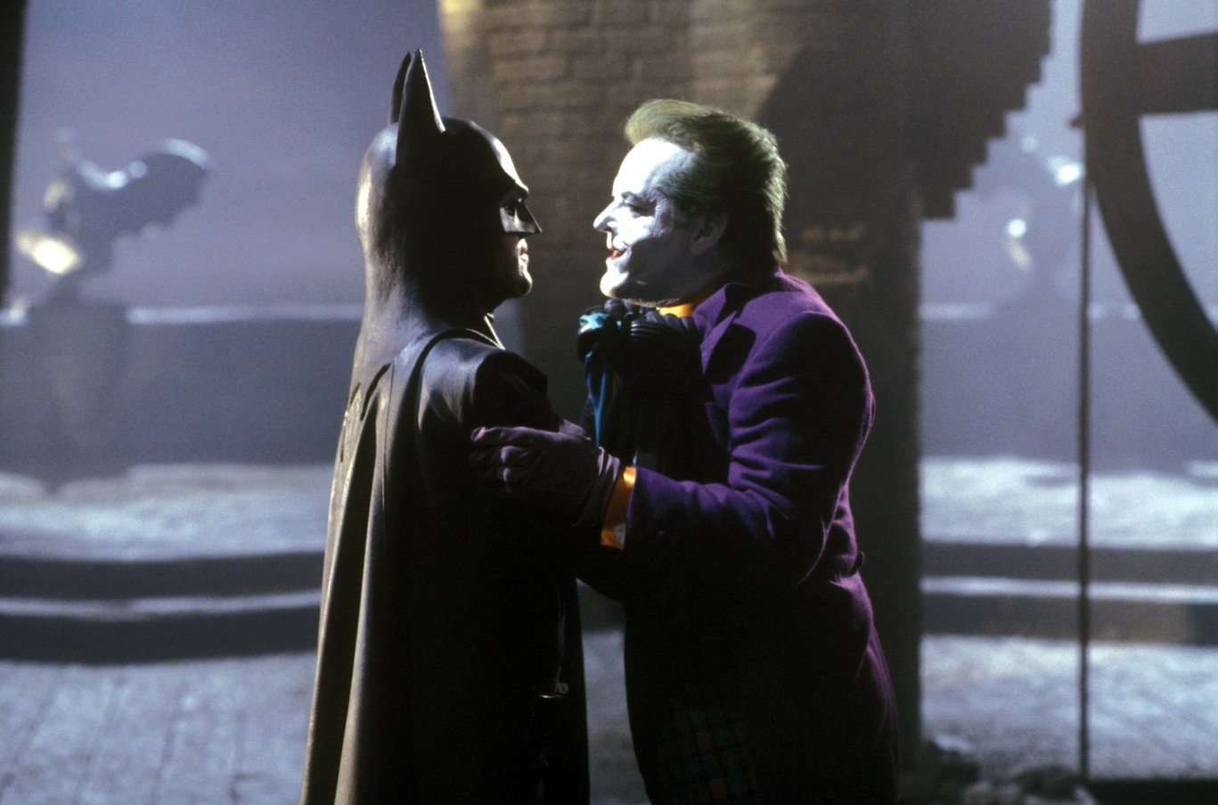 Bild på Michael Keaton och Jack Nicholson i Batman.