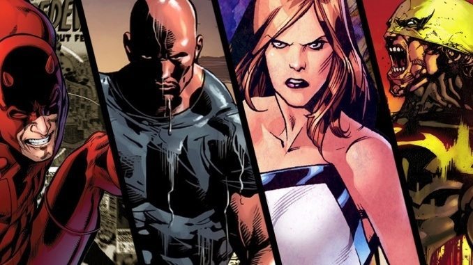 4 karaktärer från The Defenders