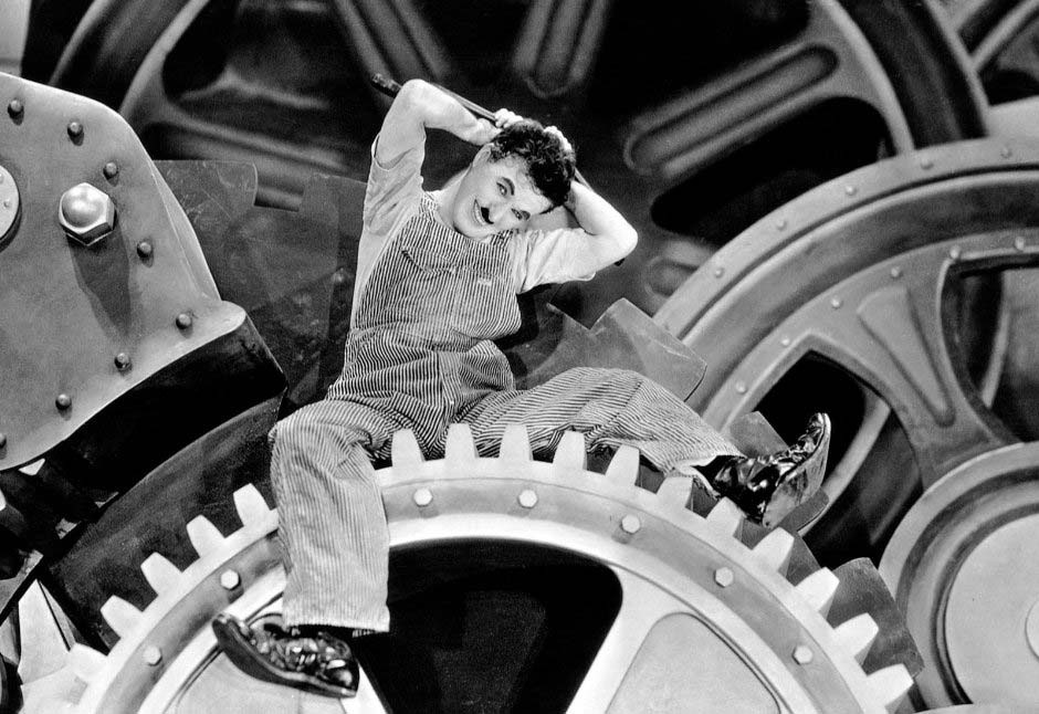 Charlie Chaplin i "Moderna Tider"