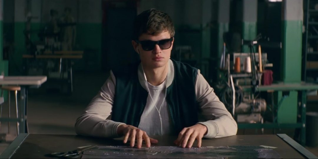 Ansel Elgort i filmen Baby Driver