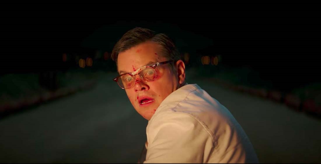 Matt Damon ser skräckslagen ut i George Clooney-filmen "Suburbicon"