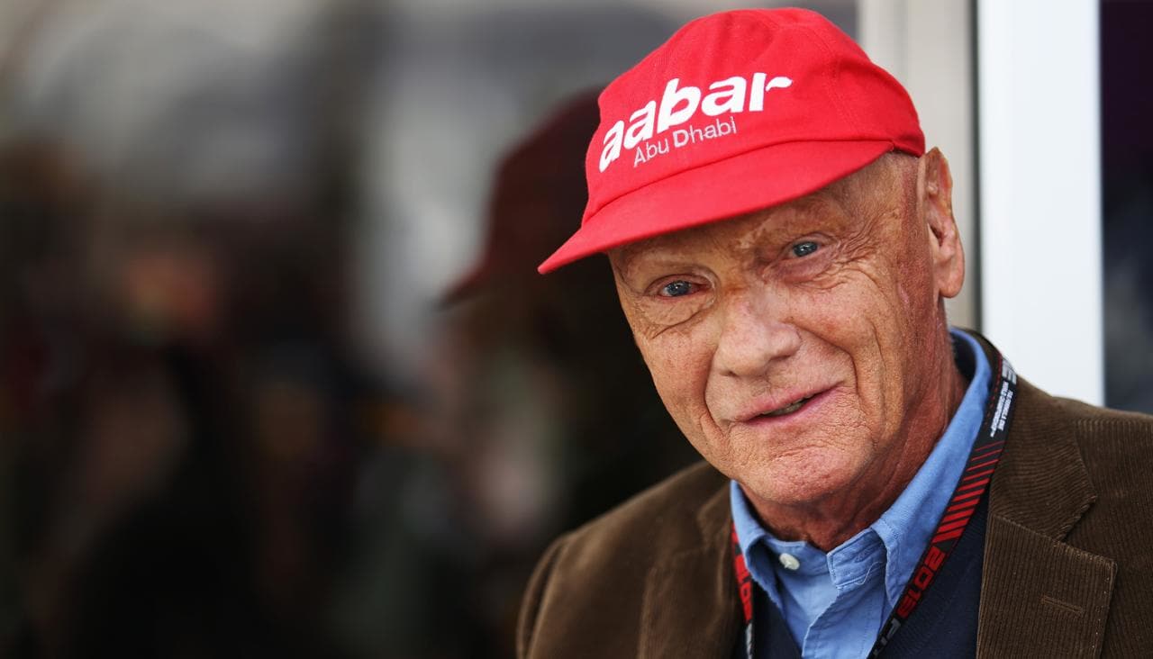 Bild på Niki Lauda, racinglegend.