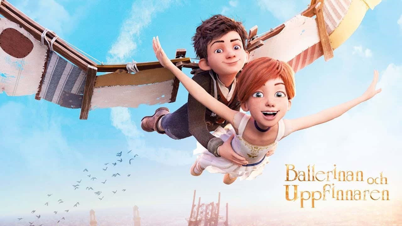 Bild på Felicie (röst av Elle Fanning) och Victor (röst av Dane DeHan) i filmen Ballerinan och uppfinnaren.