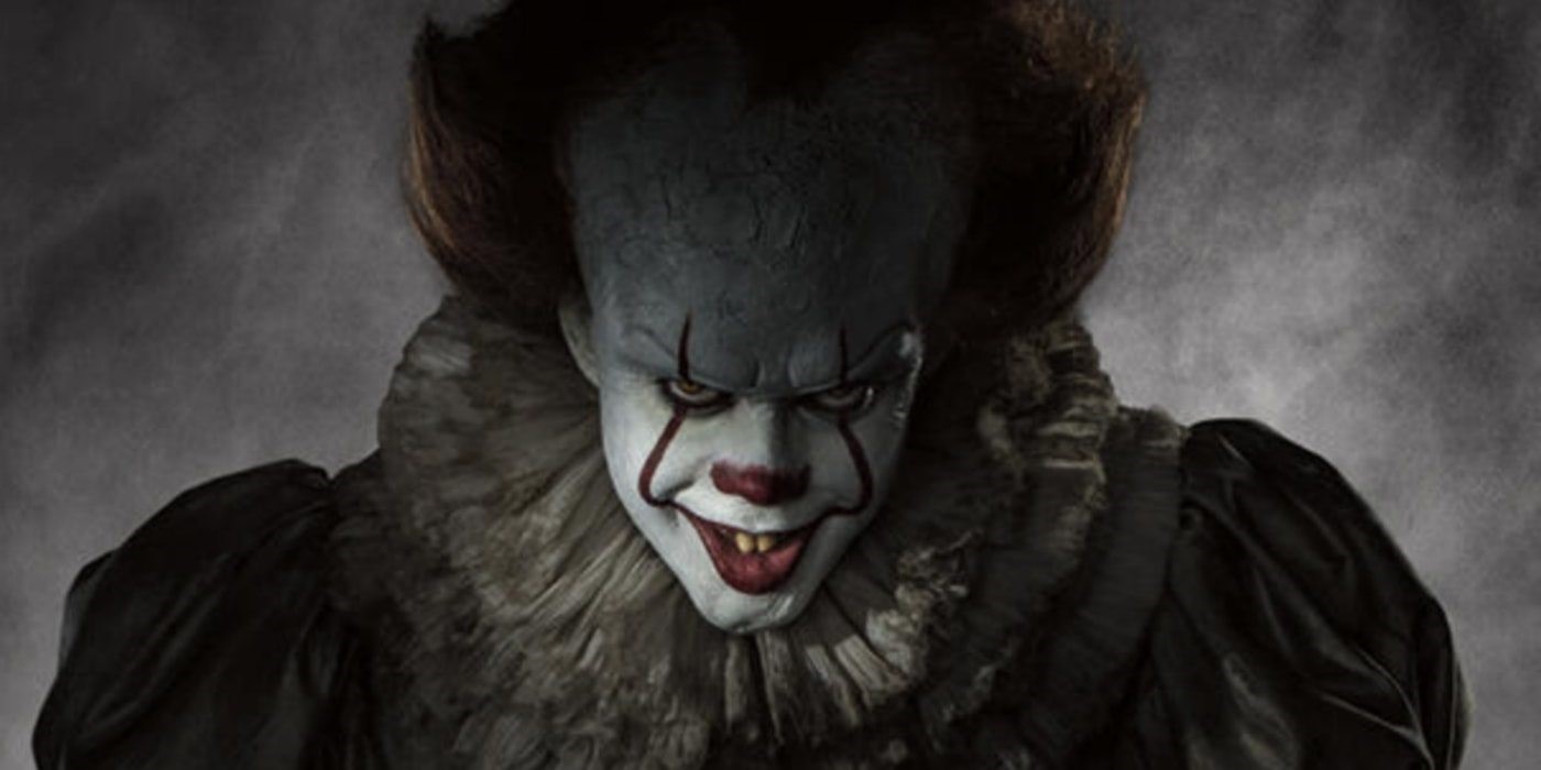 Bild på Bill Skarsgård som clownen Pennywise i "Det".