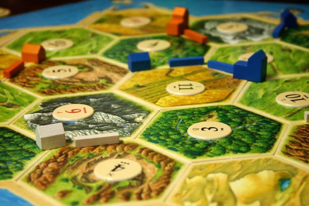 Bild på brädspelet The Settlers of Catan.