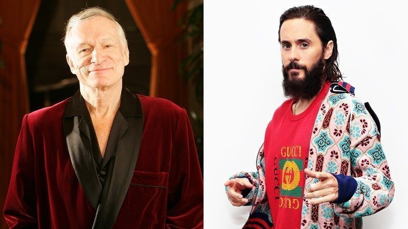 Bild på Hugh Hefner och Jared Leto.