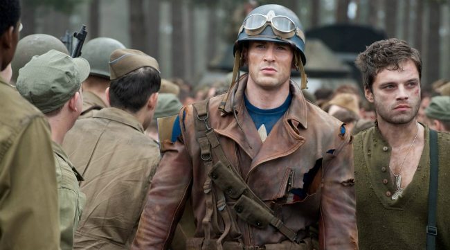 Chris Evans i Captain America: The First Avenger.