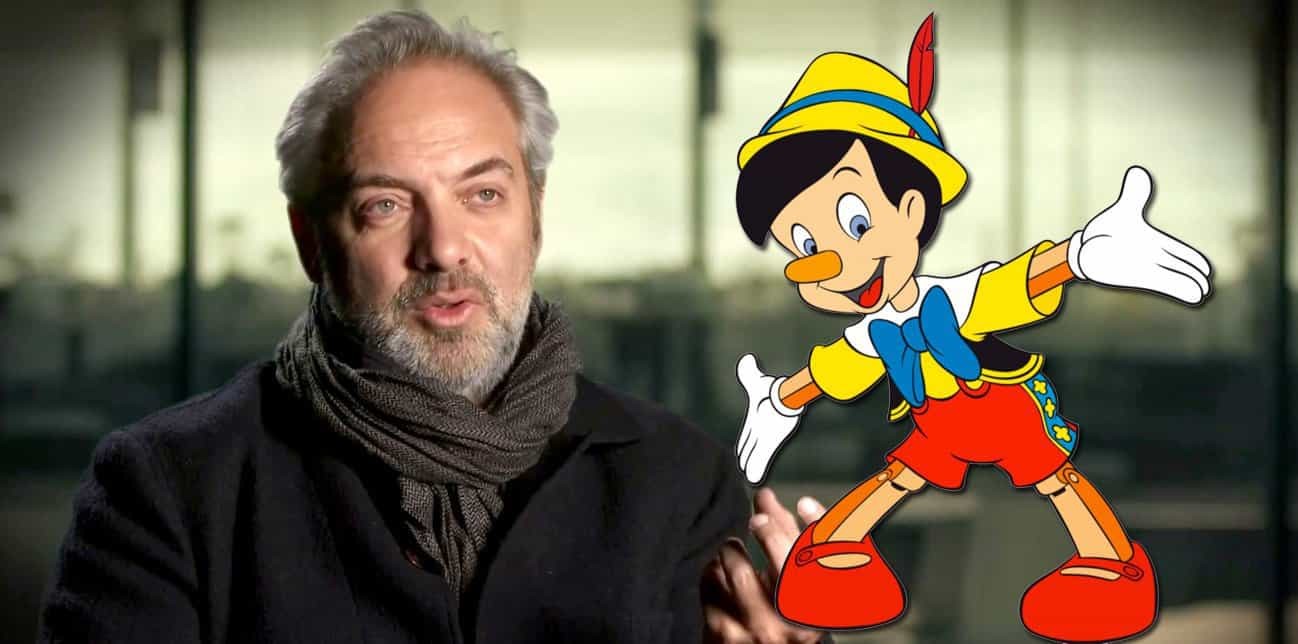 En bild på Sam Mendes och Pinocchio