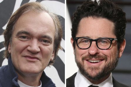 Här ser du en bild på regissörerna Quentin Tarantino och J. J. Abrams