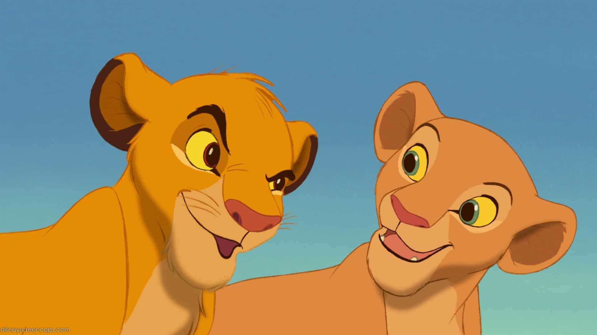 Simba och Nala från Lejonkungen.