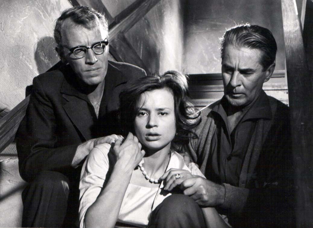 Max von Sydow, Harriet Andersson och Gunnar Björnstrand i Såsom i en spegel.