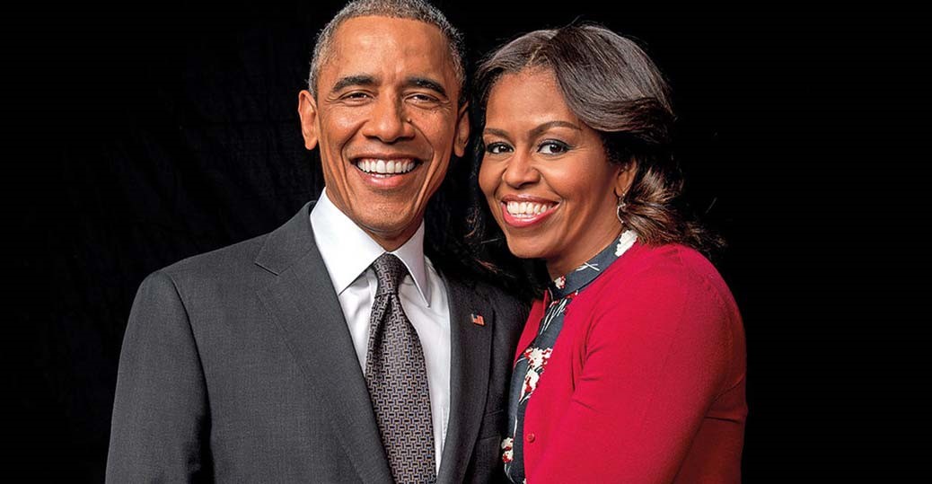 Barack och Michelle Obama.