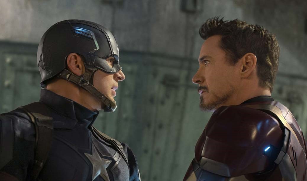 Captain America och Iron Man.