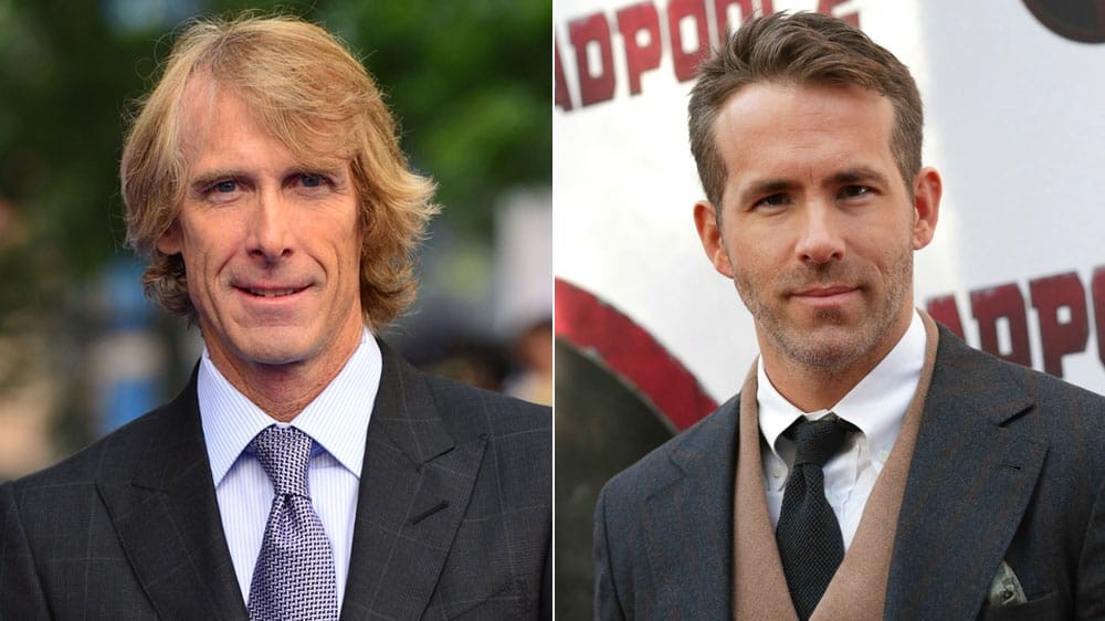 Michael Bay och Ryan Reynolds.
