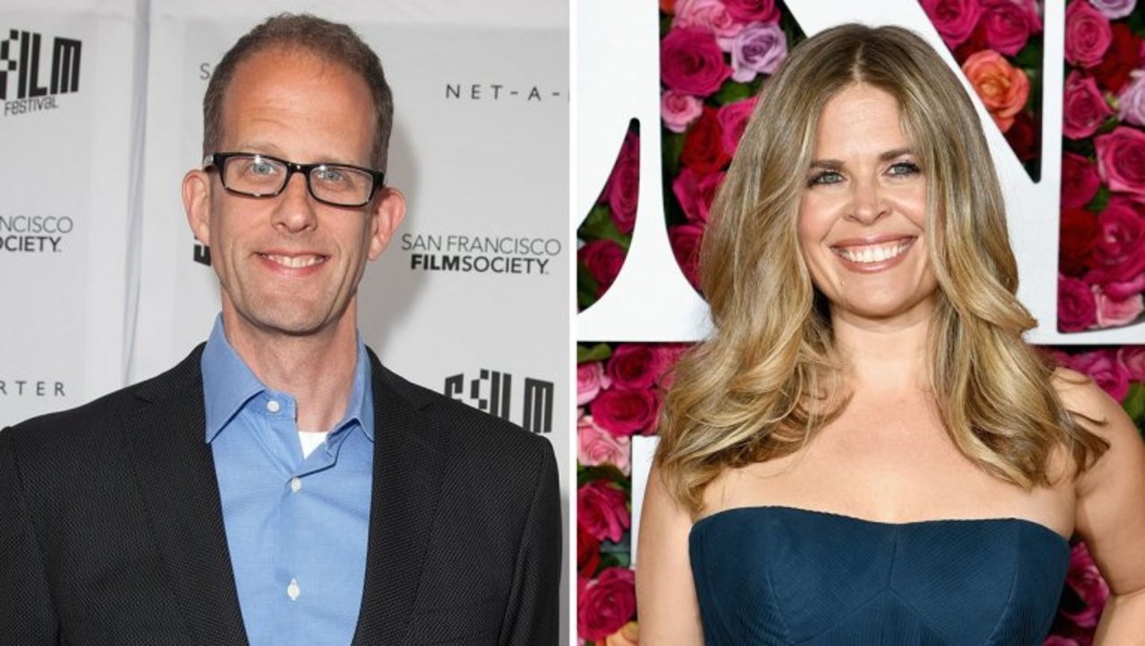 Här kan du se en bild på Jennifer Lee och Pete Docter tillsammans