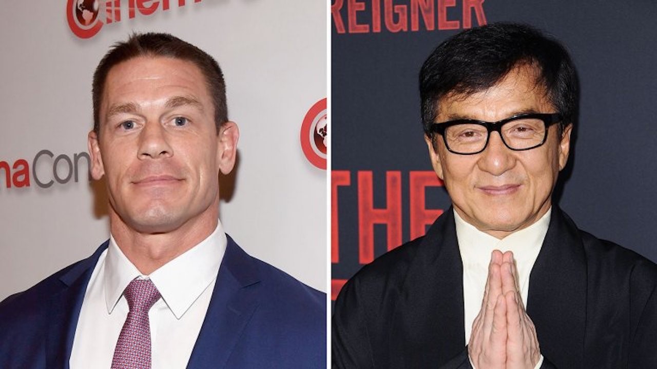 John Cena och Jackie Chan står i kostym.