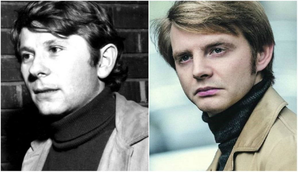 På bilden ser du regissören Roman Polanski och skådespelaren Rafal Zawierucha