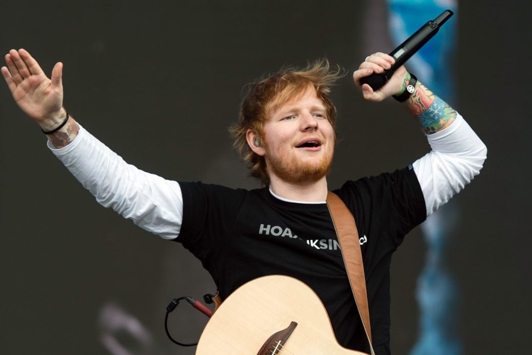 På bilden ser vi Ed Sheeran