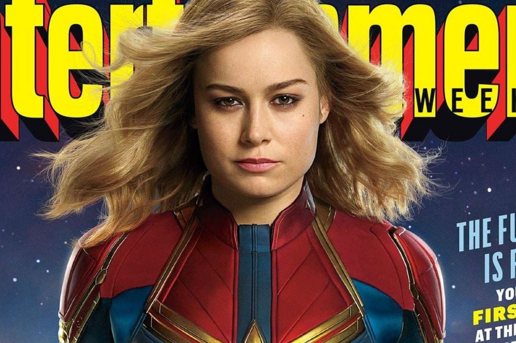 På bilden ser du Brie Larson som Captain Marvel