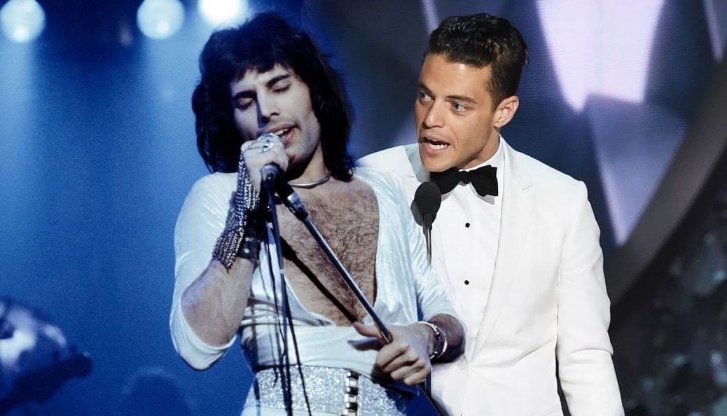 På bilden ser vi Rami Melak som Freddie Mercury