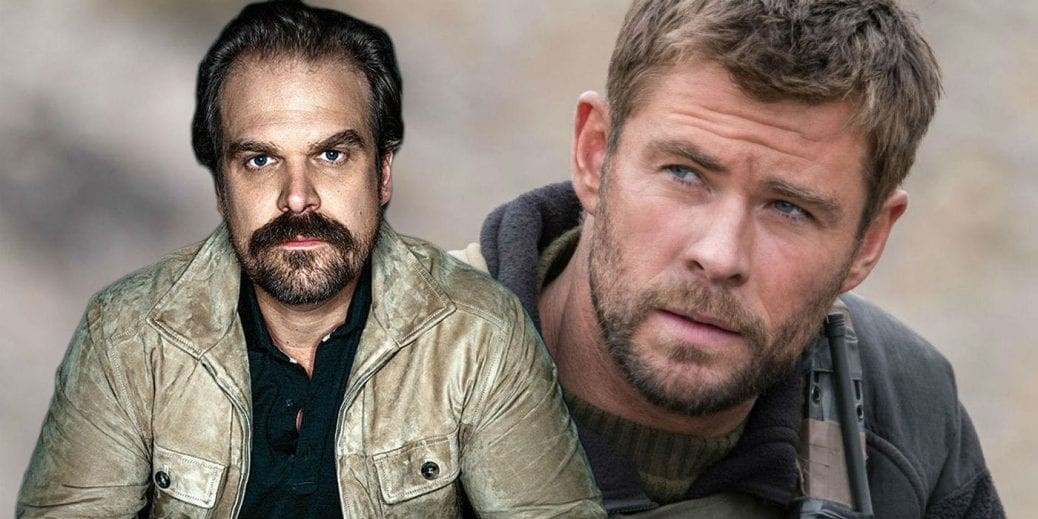 Bild på David Harbour och Chris Hemsworth