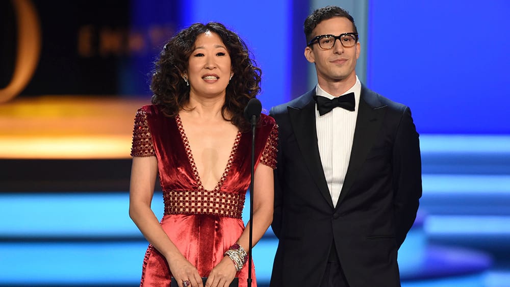 Sandra Oh och Andy Samberg.