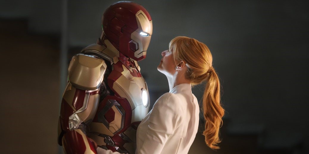 En bild på Iron Man och Pepper Potts