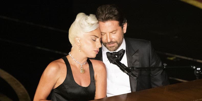 Lady Gaga och Bradley Cooper på Oscarsgalan.