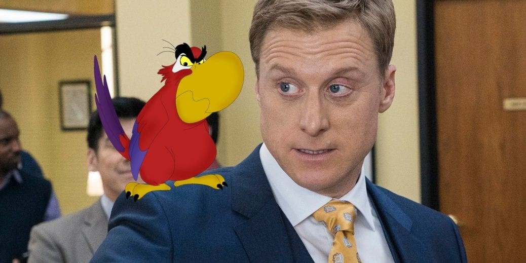 En bild på Iago och Alan Tudyk