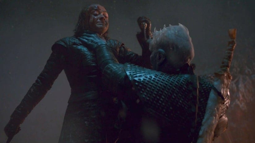 Arya Stark och the Night King i Game of Thrones