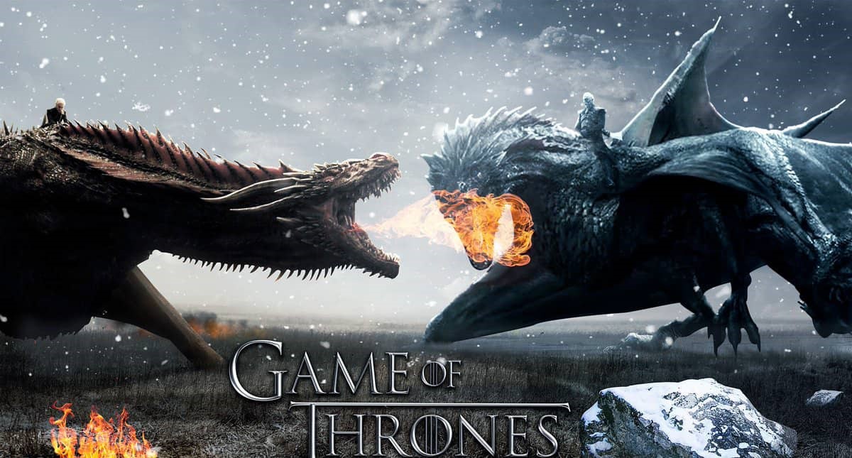 Daenerys och The Night King på var sin drake i affisch för sista säsongen av Game of Thrones