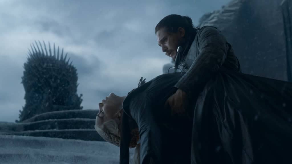 Daenerys, Jon och Järntronen i Game of Thrones.