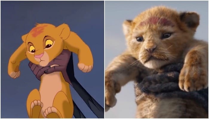 Jämförelse mellan CGI SImba och tecknad Simba
