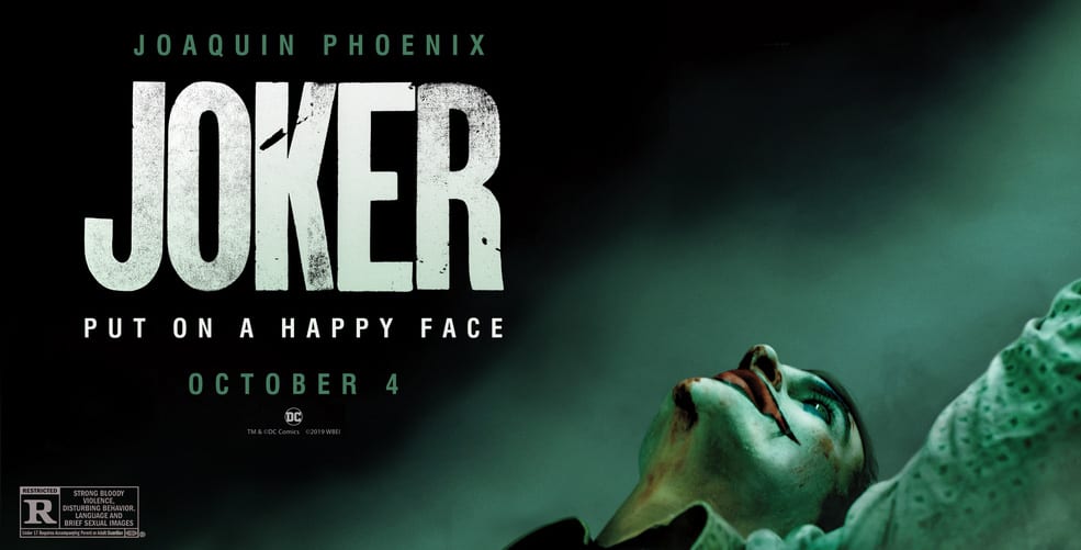 Affisch till Joker med Joaquin Phoenix.