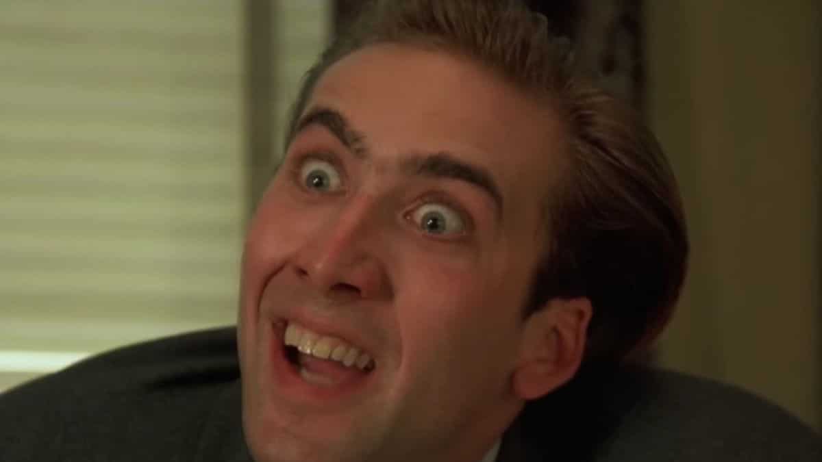 Nicolas Cage gör en extrem min i Vampire's Kiss
