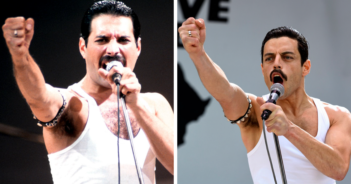 Freddie Mercury och Rami Malek.