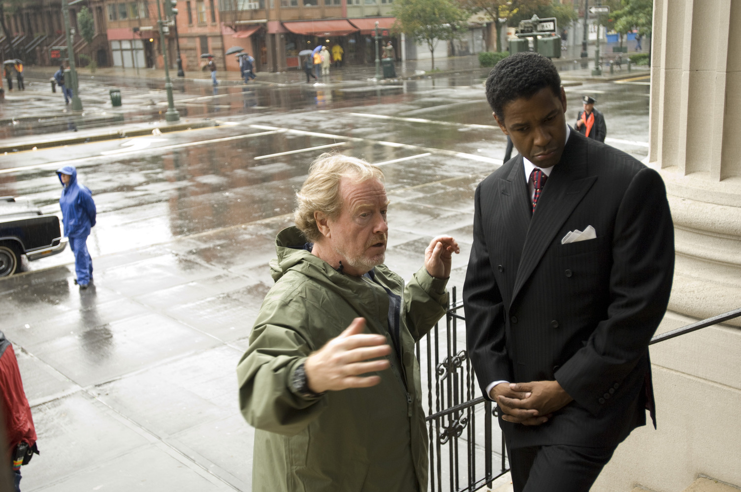 Ridley Scott och Denzel Wahsington.
