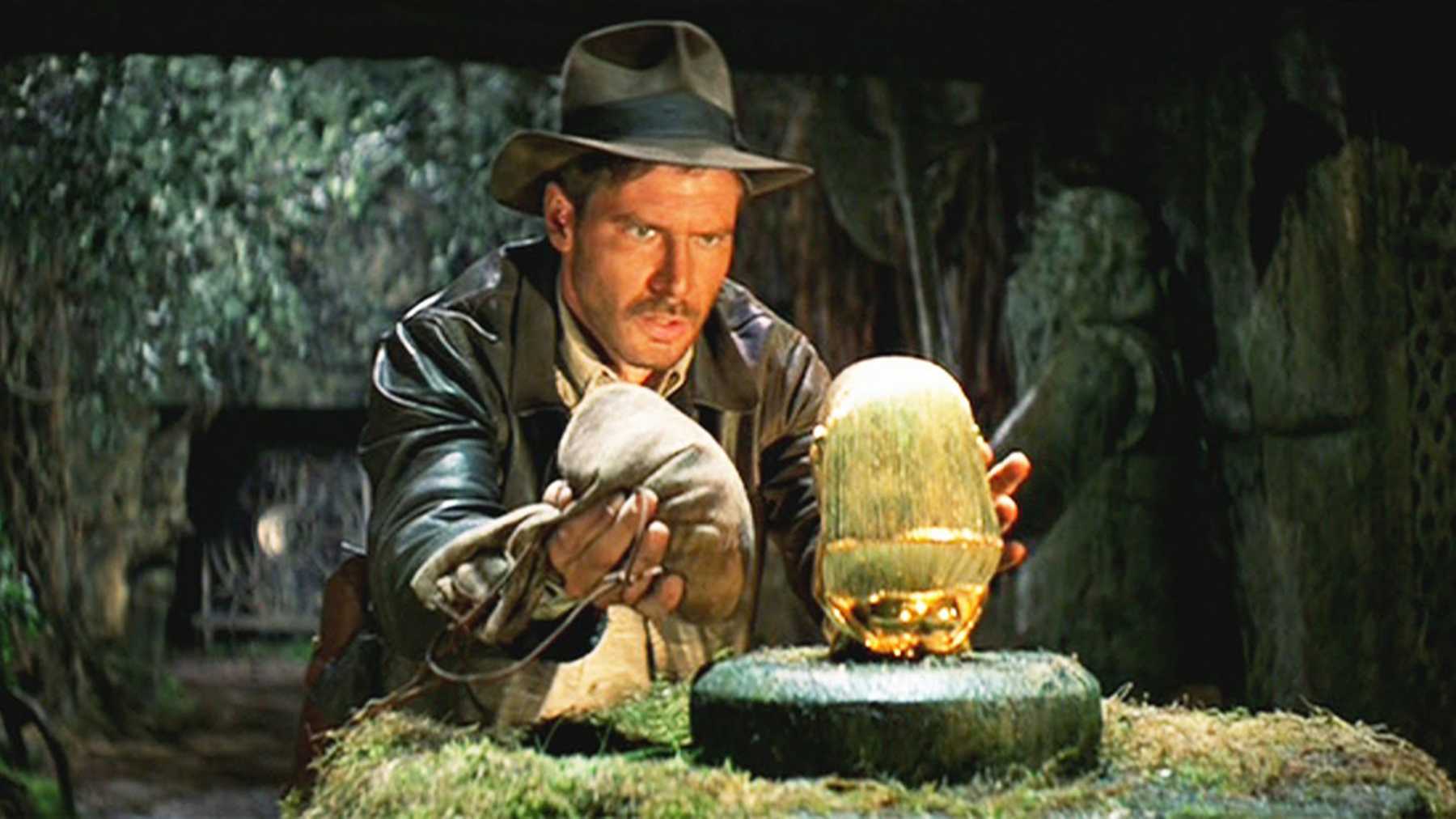 Indiana Jones i "Jakten på den försvunna skatten". 