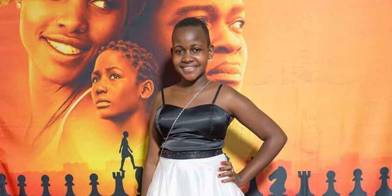 Nikita Pearl Waligwa på premiären för "Queen of Katwe".