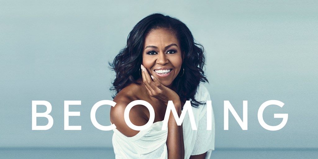 Michelle Obama på omslaget för Becoming