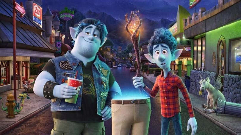 Stillbild ur Pixarfilmen "Framåt".