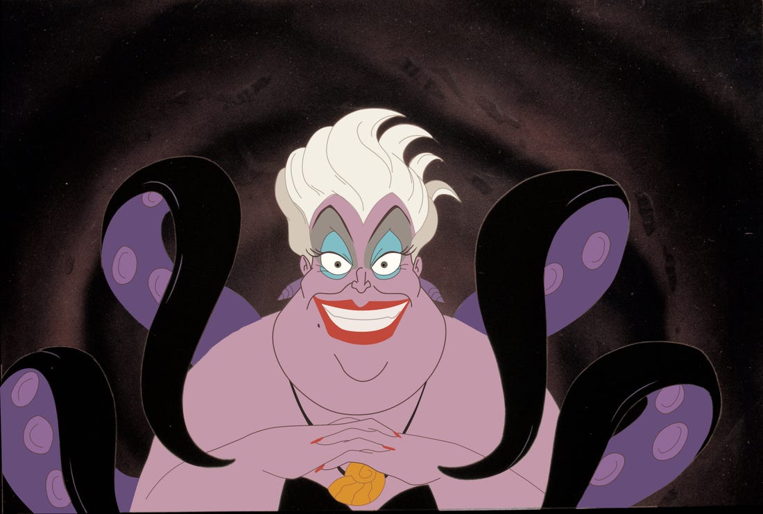 Ursula i "Den lilla sjöjungfrun".