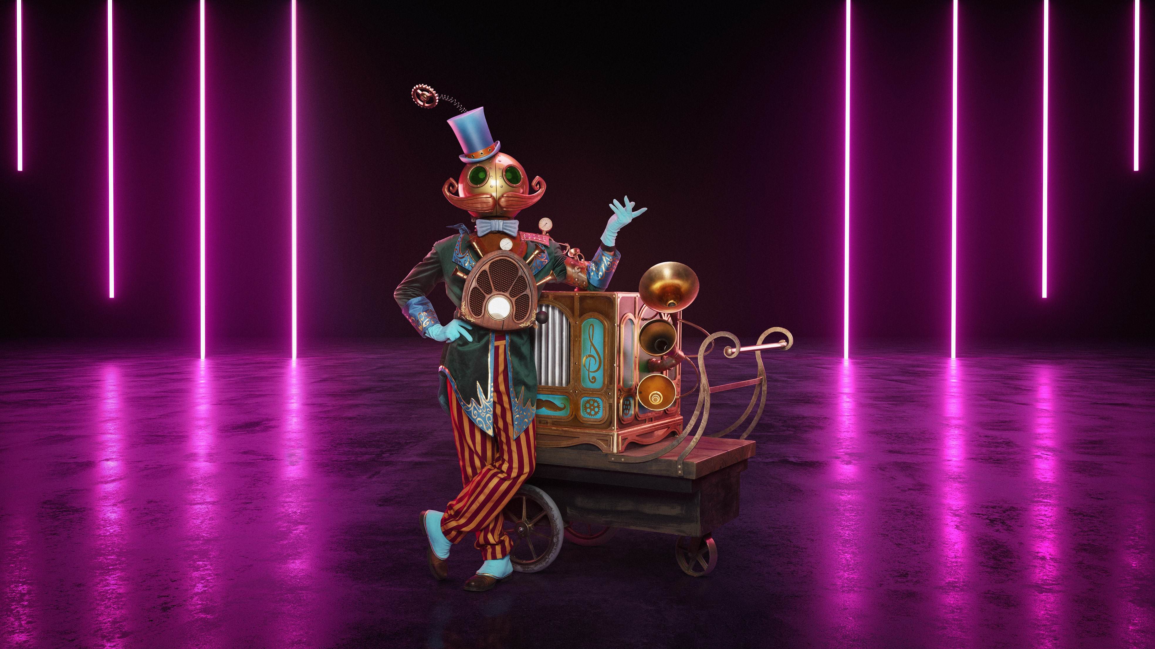 Spelmannen i "Masked Singer Sverige" 2022. Foto: TV4.