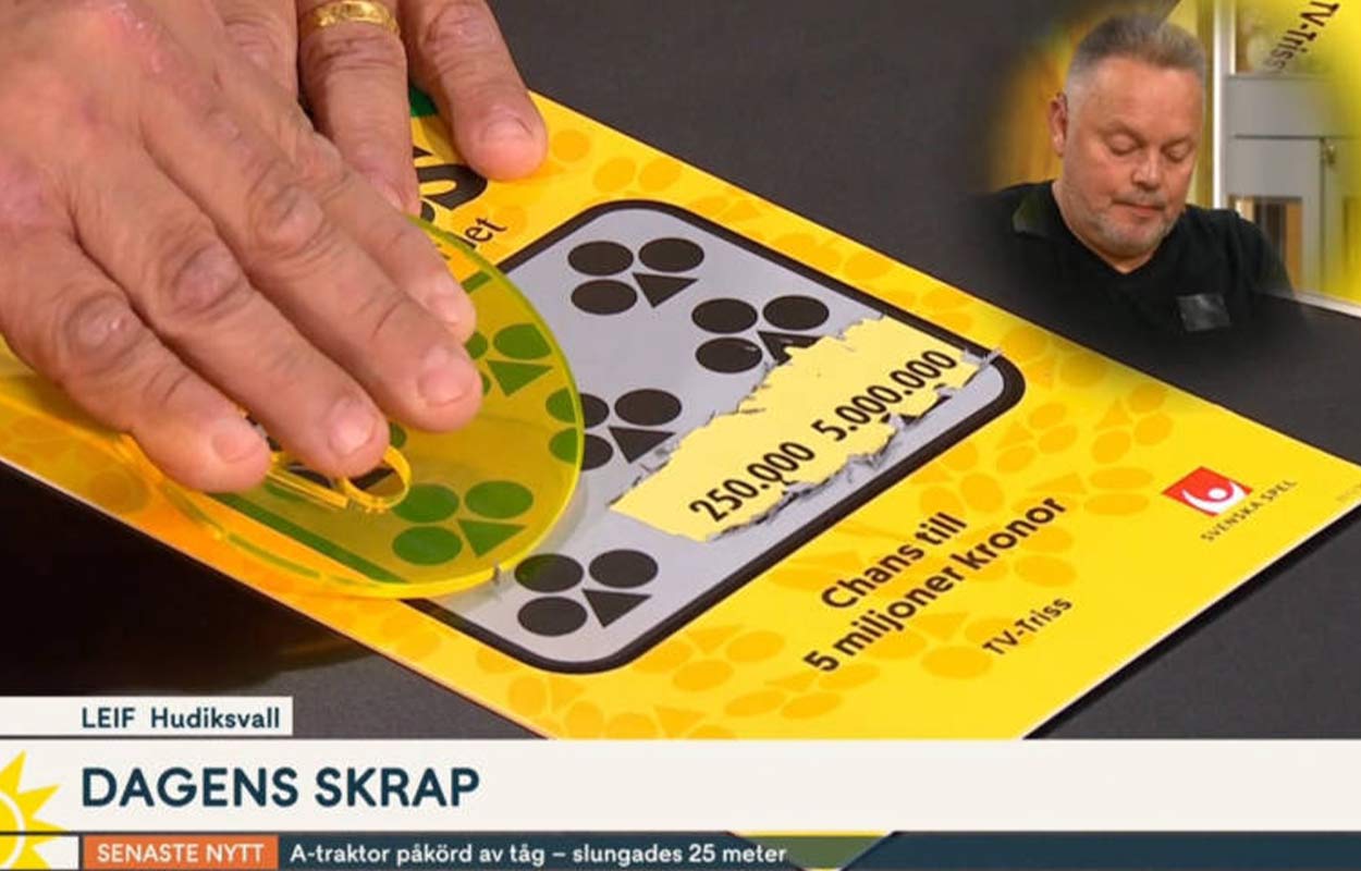 Magiskt TV-ögonblick – skrapar fram 5 miljoner kronor i Nyhetsmorgon